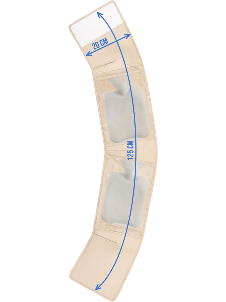 normani Wärmflaschen Gürtel mit 2 Wärmflaschen Newtok in Beige günstig kaufen 125 cm