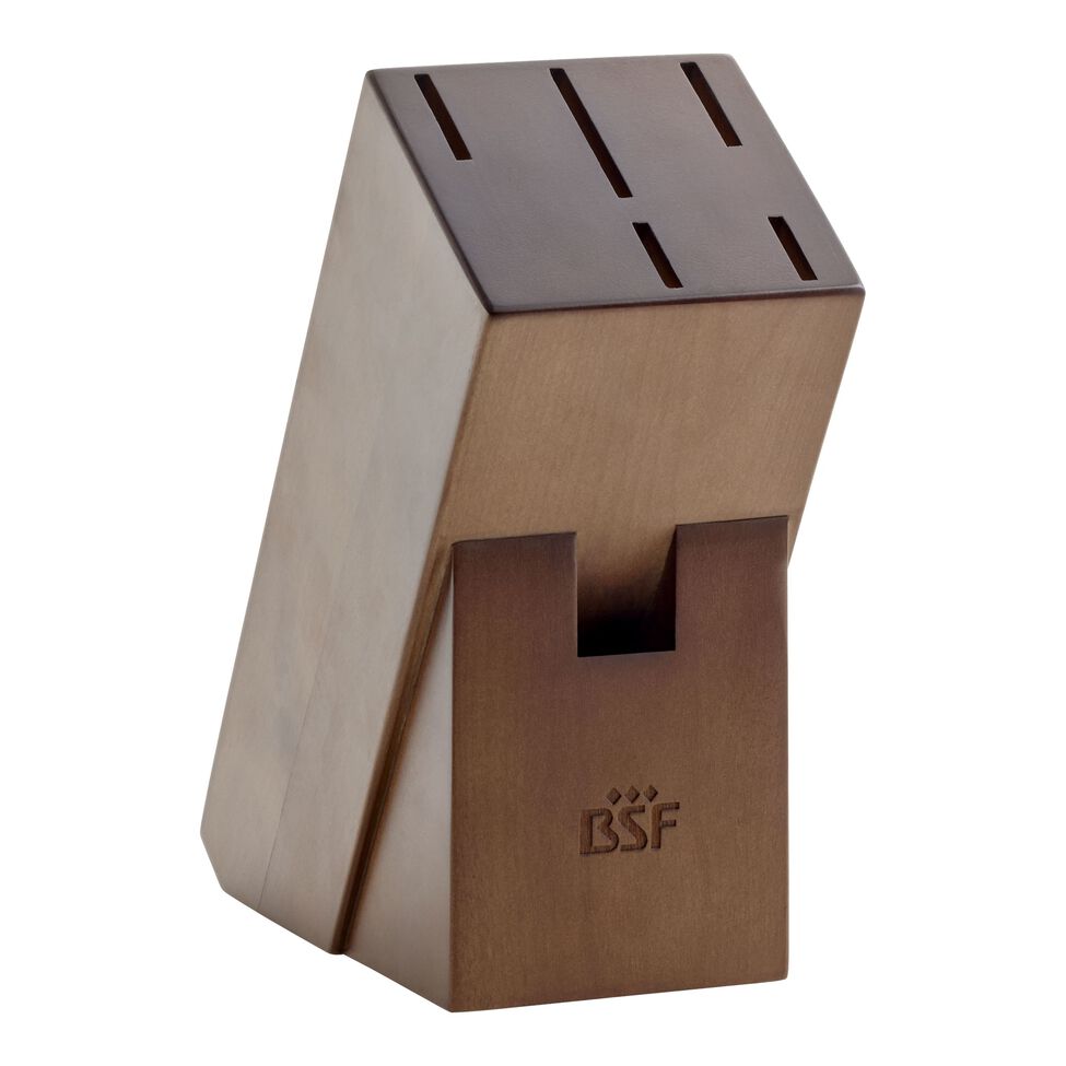Messerblock, leer, 6, Braun