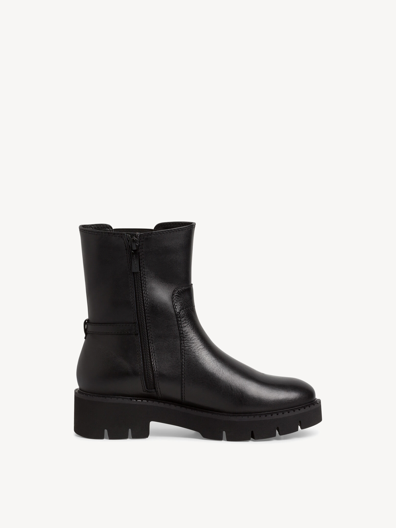 Bottine Chelsea en cuir - noir