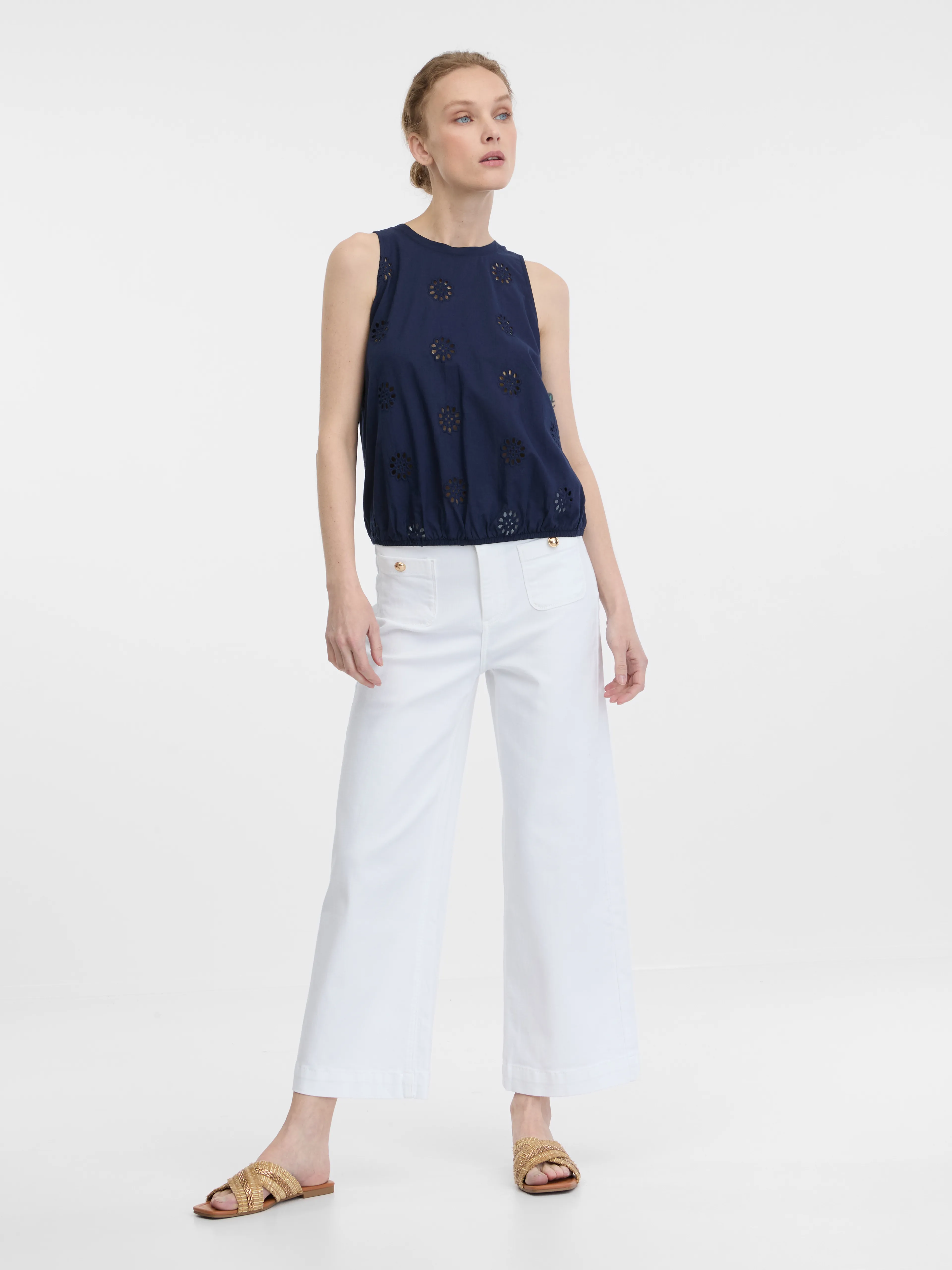 Dunkelblaue Damen Bluse ORSAY