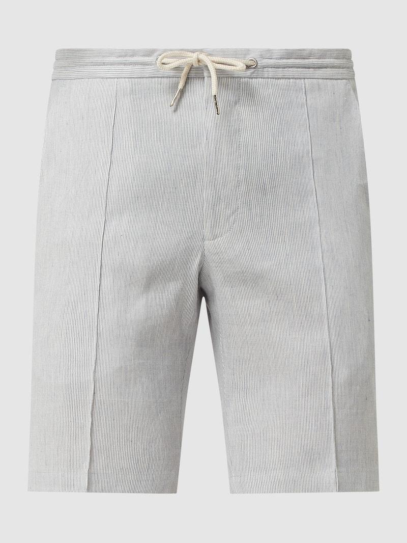 Shorts aus Leinenmischung in hellblau