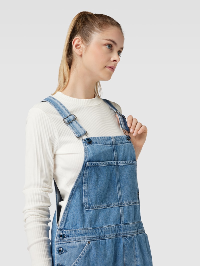 Latzhose mit Eingrifftaschen Modell 'Faeroes' in jeans