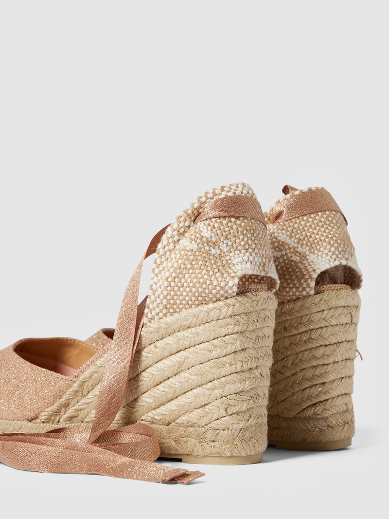 Wedges mit Effektgarn Modell 'CARINA' in hellrosa