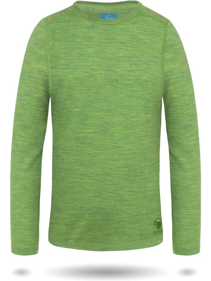 Normani Outdoor Sports Kinder Merino Langarm Broome in Grün günstig kaufen