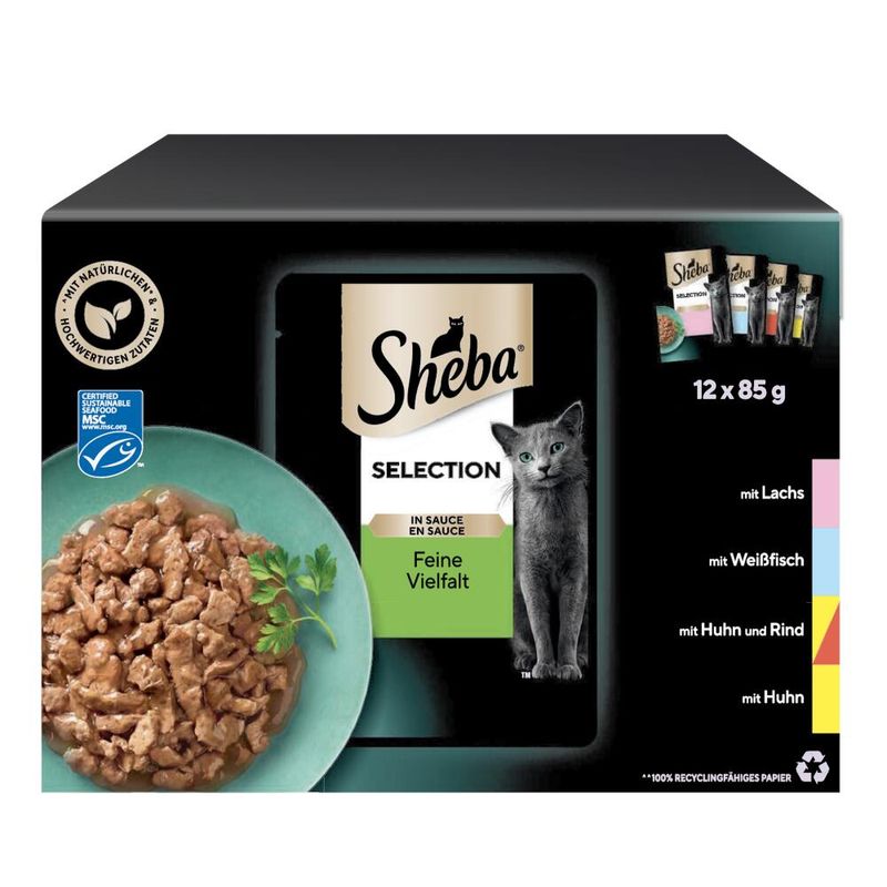Sparpaket Sheba Varietäten Frischebeutel 96 x 85 g
