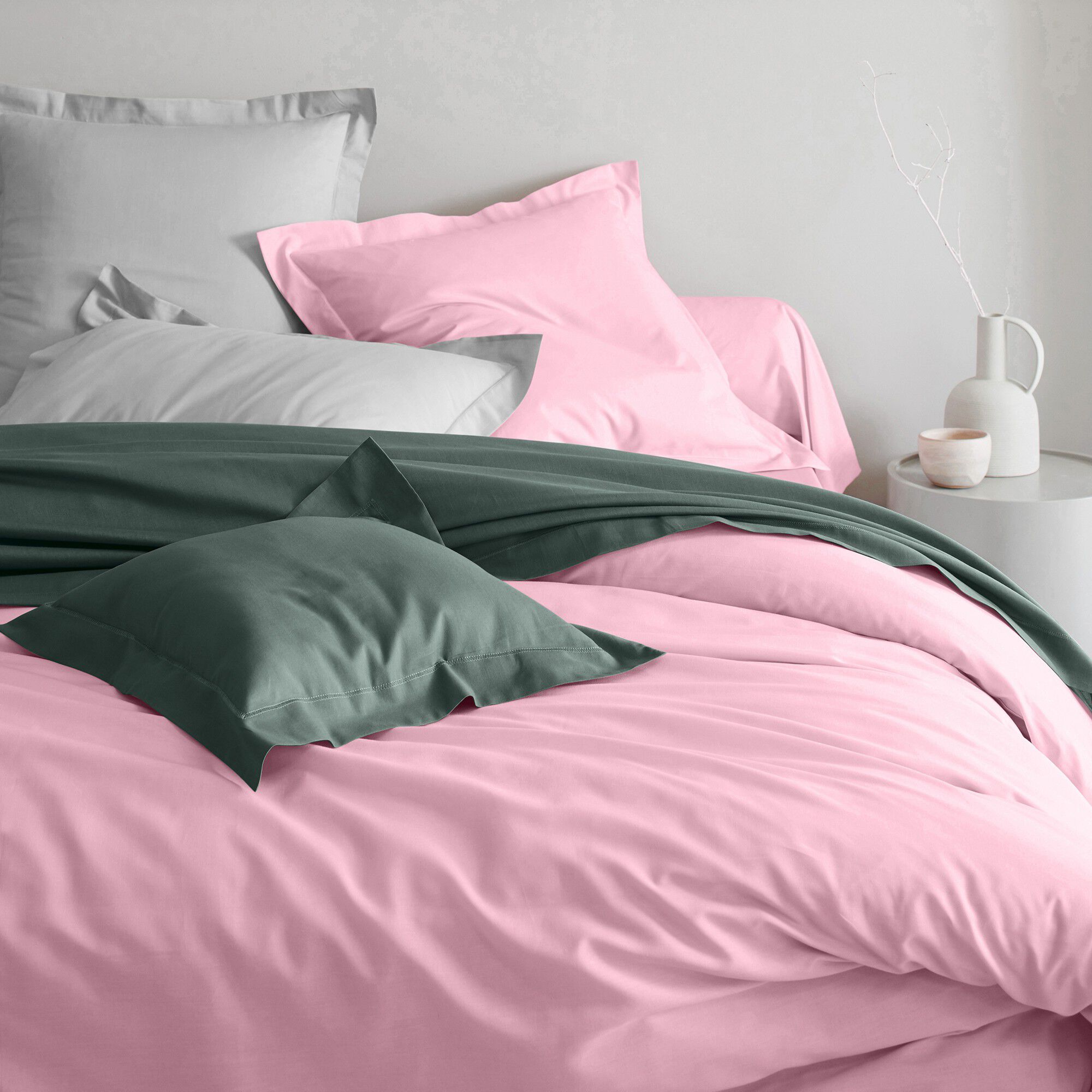 Linge de lit uni coton