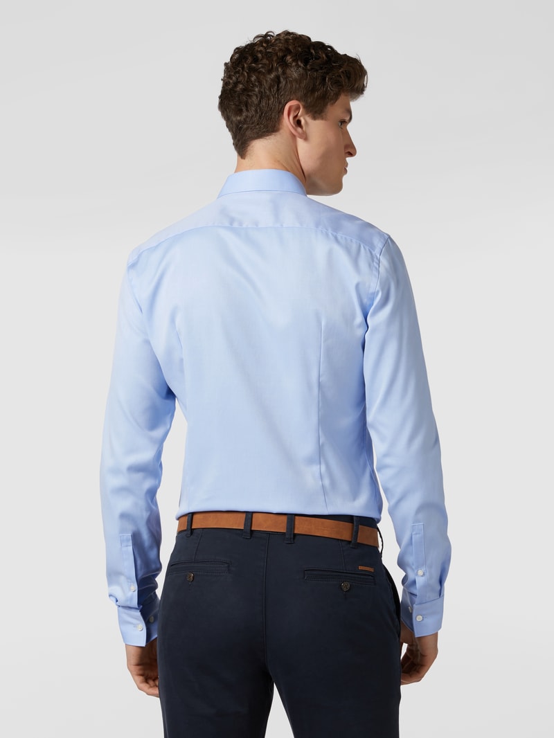 Slim Fit Business-Hemd aus Twill mit extra langem Arm in hellblau
