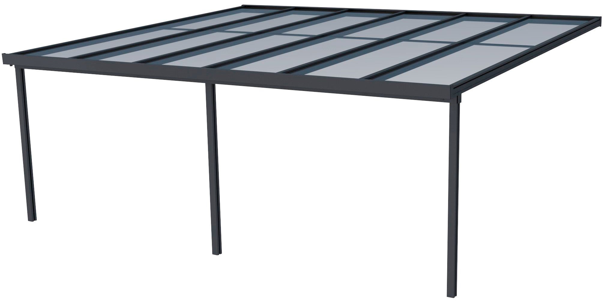 GUTTA Terrassendach Premium, BxT: 611x506 cm, Bedachung Dachplatten, BxT: 611x506 cm, Dach Acryl klar