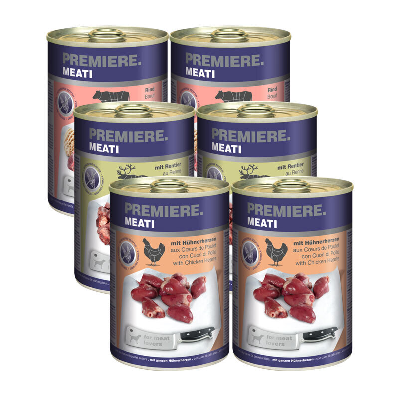 PREMIERE Hundenassfutter PREMIERE Meati Mixpaket 6x400g Mixpaket 3
