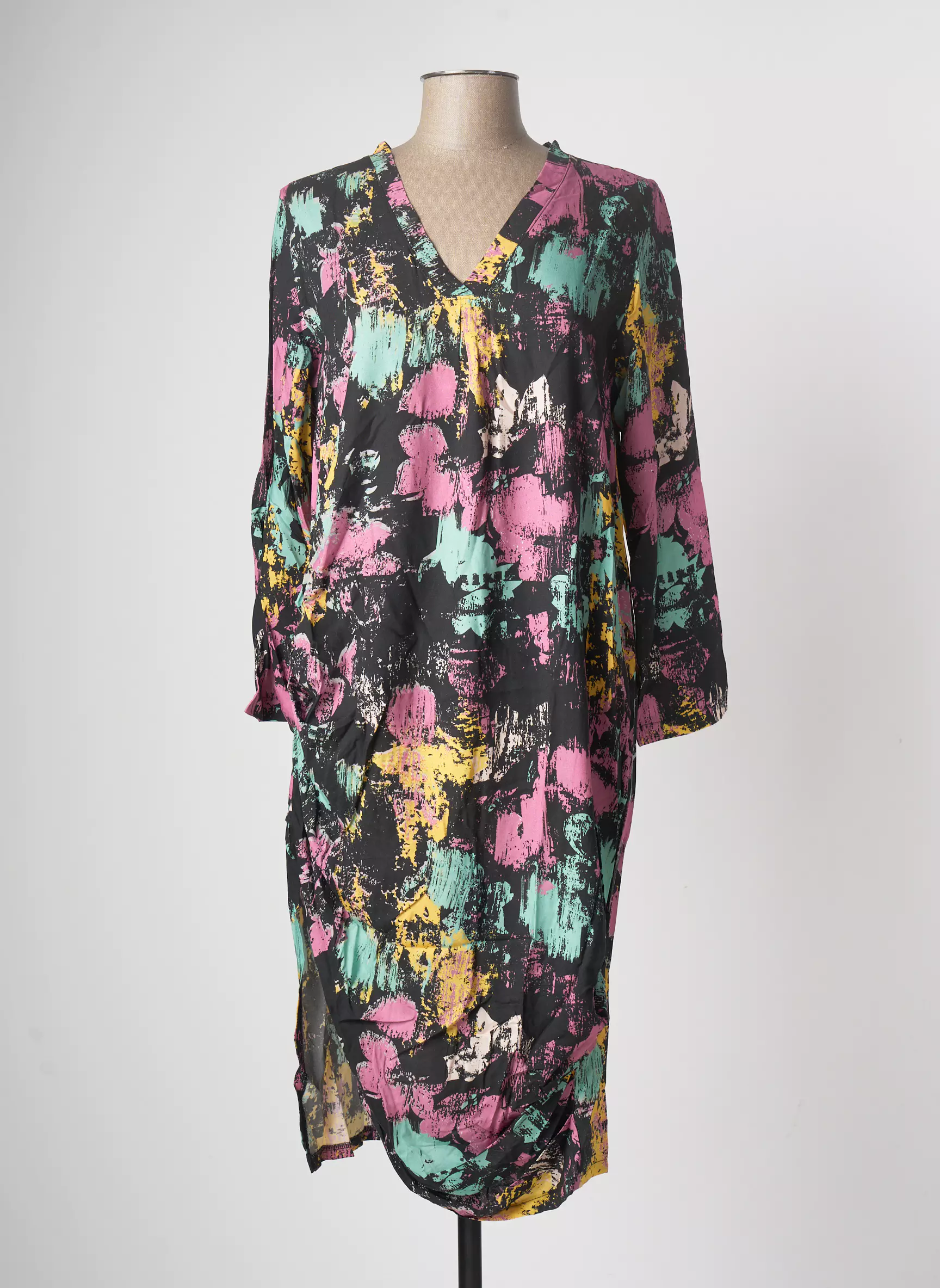 Tendance Unique Robes Mi Longues Femme couleur noir