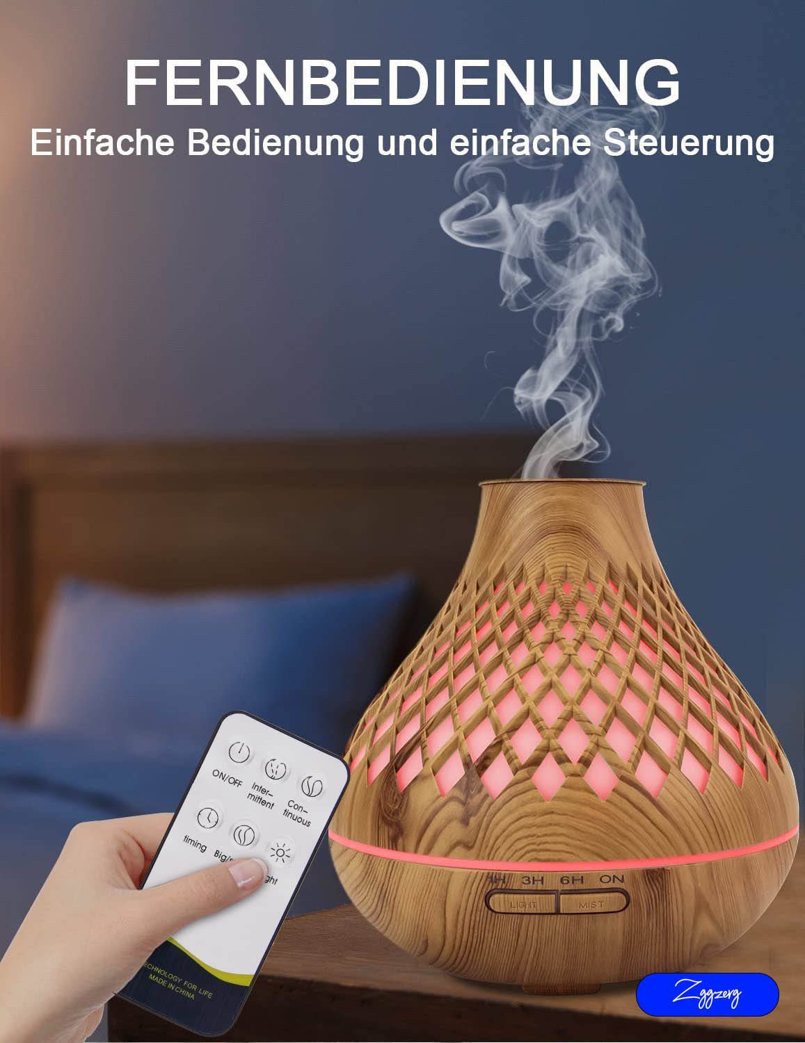 zggzerg Luftbefeuchter Zggzerg Aroma Diffuser, 500ml Diffusor für Ätherische Öle