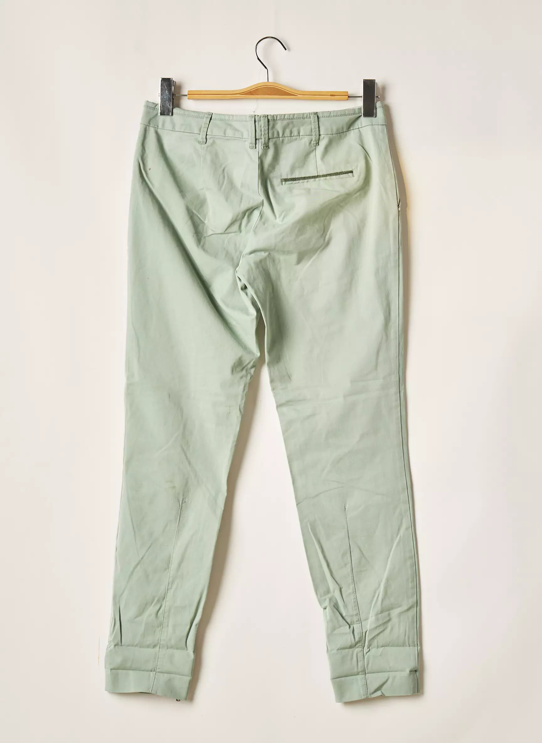 Zara Pantalons Chino Femme couleur vert