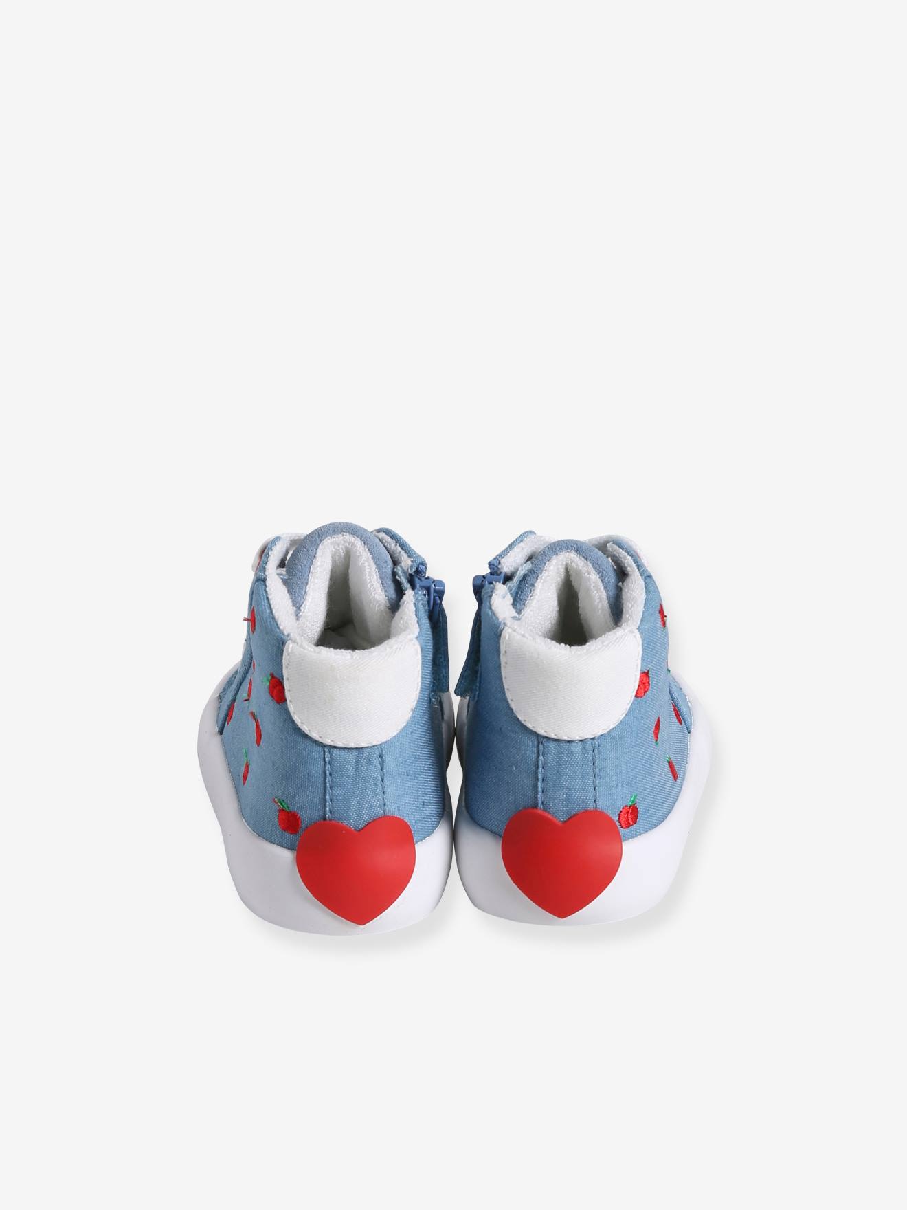 Vertbaudet Baby High-Sneakers mit Reißverschluss - blau apfel