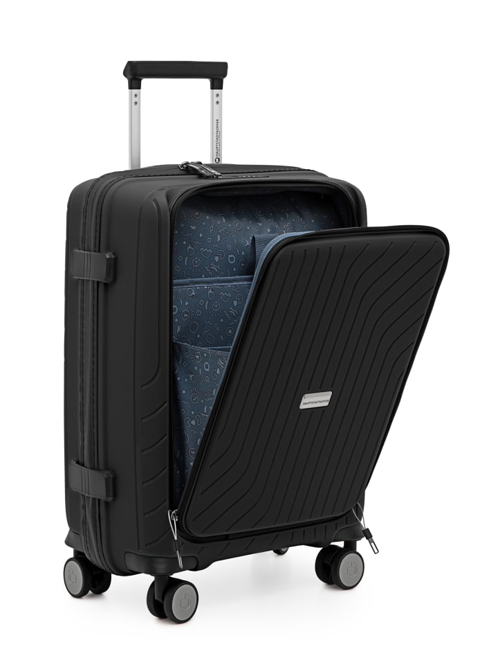 Hauptstadtkoffer TXL - leichtes Handgepäck Laptop-Fach Kabinenkoffer TSA 55cm 40L in Schwarz günstig kaufen S