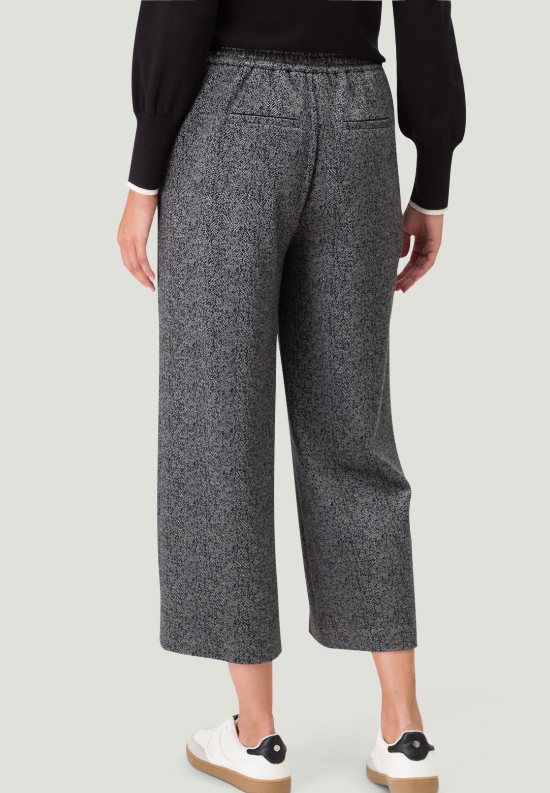 Jerseyhose mit Fischgrätmuster