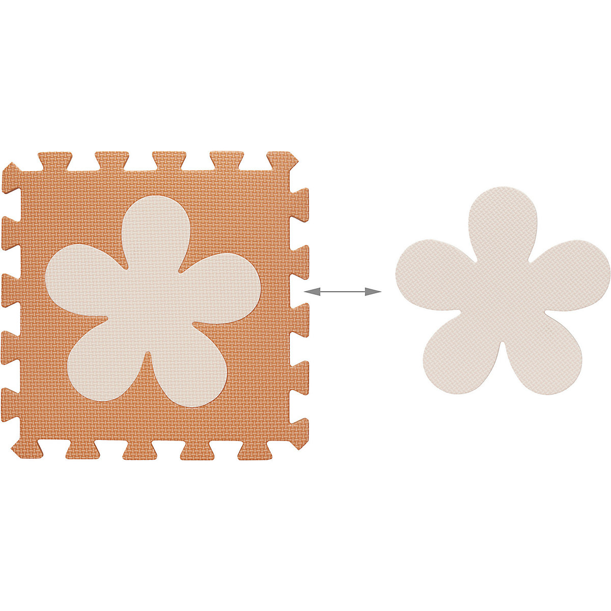 Puzzlematte Blumenmuster