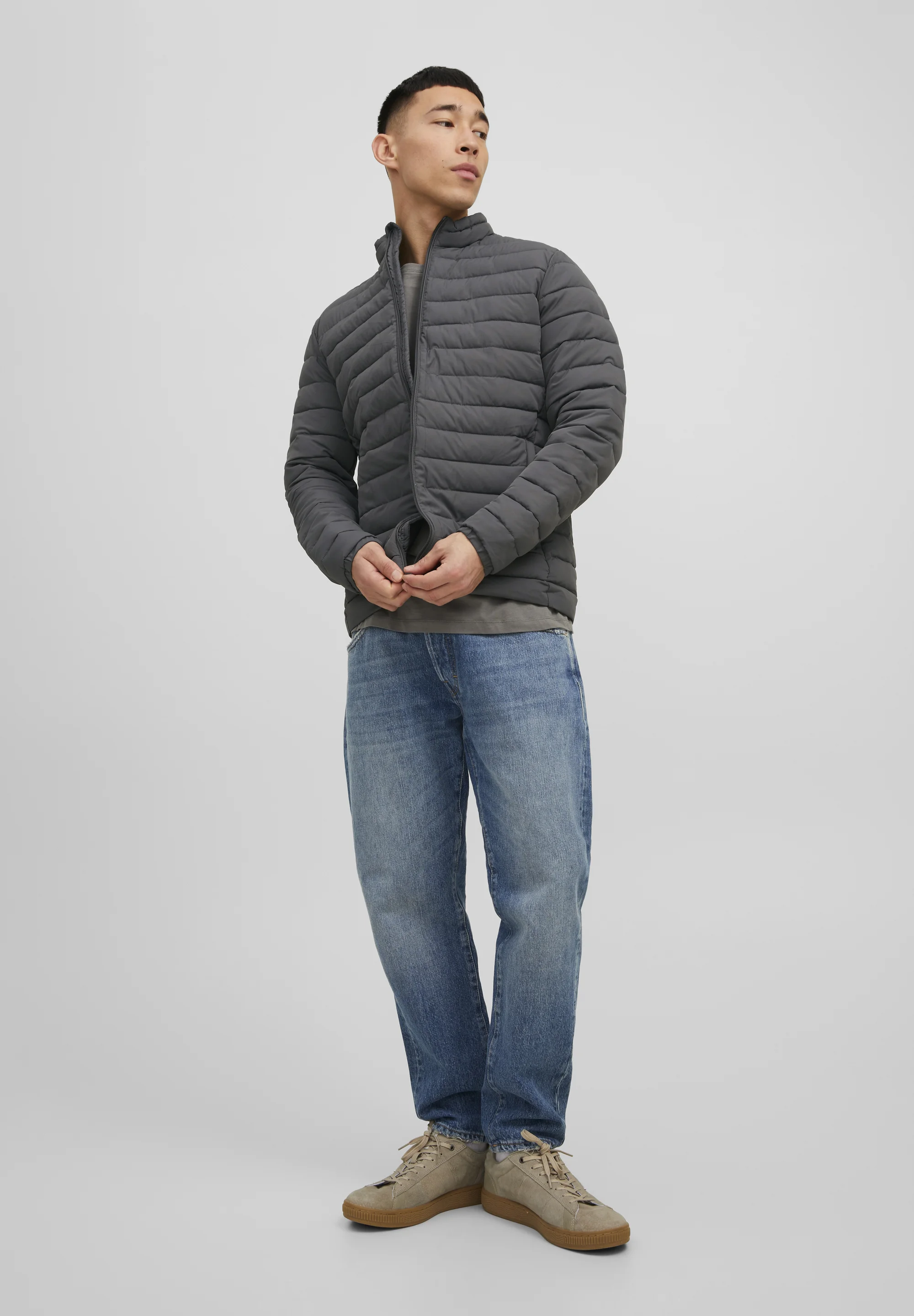 Jack & Jones PREMIUM JJERECYCLE PUFFER COLLAR - Chaqueta de entretiempo