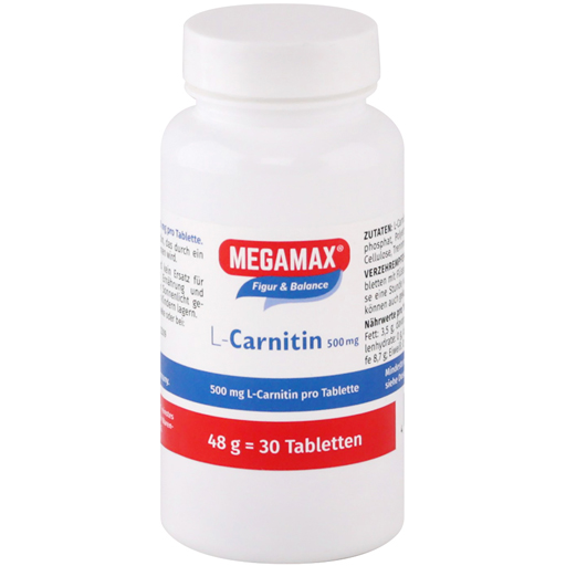 MEGAMAX L-Carnitin 500 mg Tabletten  30 St  Tabletten