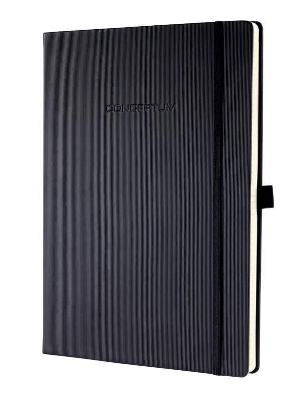 Sigel Conceptum A4 Gebunden Schwarz Hardcover-Notizbuch Blanko 97 Blatt