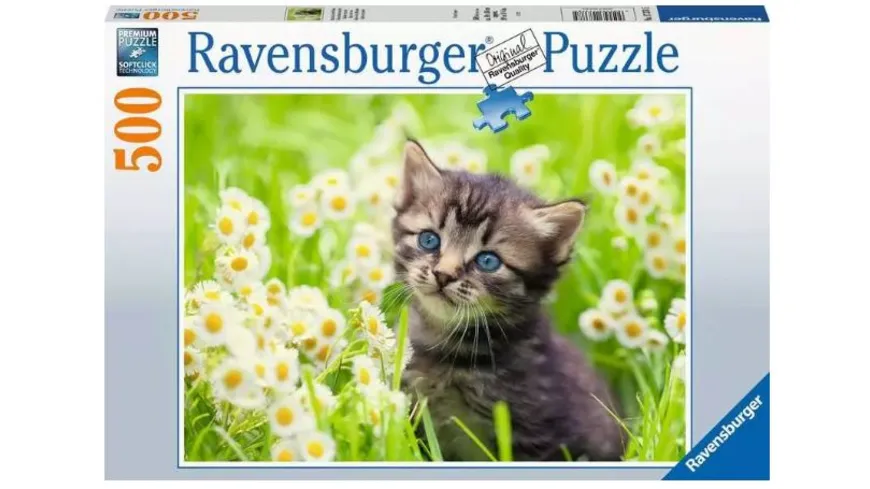 Ravensburger Puzzle - Kätzchen in der Wiese, 500 Teile