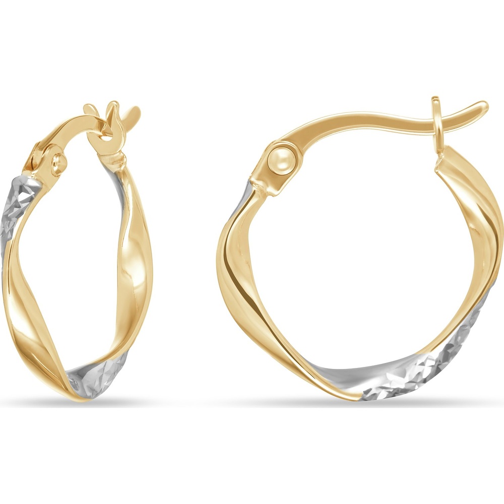 FAVS Créoles 375 Or jaune Boucles d'oreilles