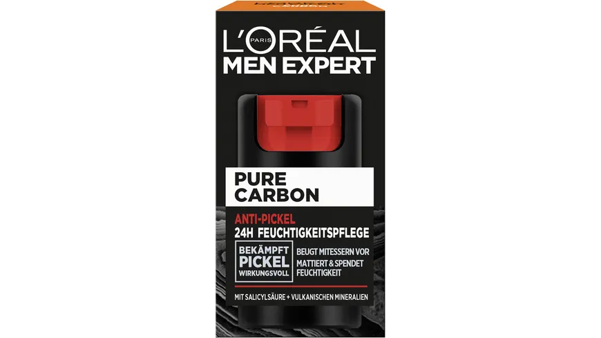 L'Oréal Men Expert Pure Carbon Anti-Akne Feuchtigkeitscreme Gesicht 50 ml