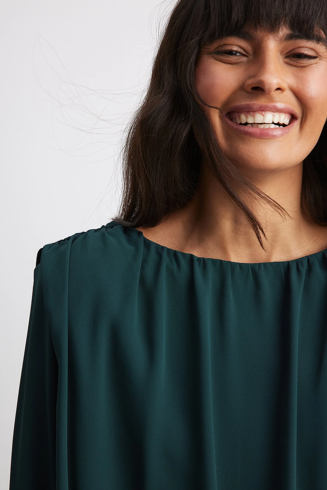 Drapiertes Midi-Kleid