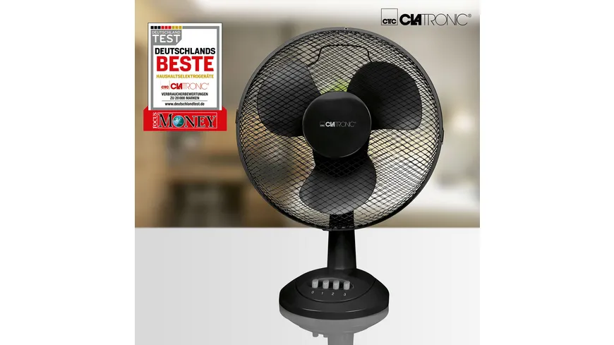CLATRONIC Tischventilator VL3602 schwarz
