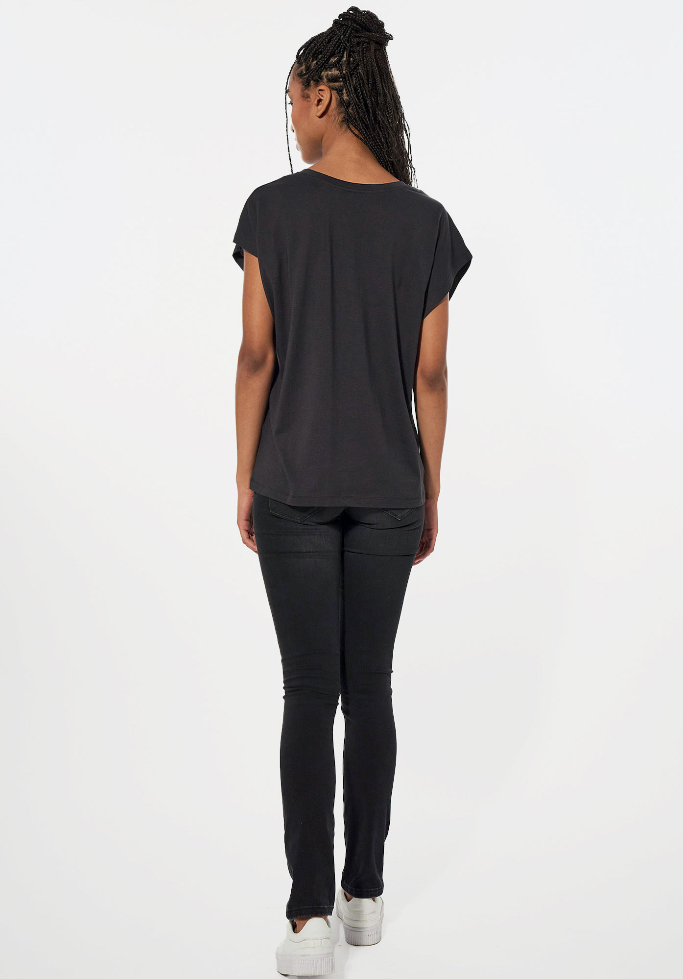 KANDI  T-shirt gris loose Femme