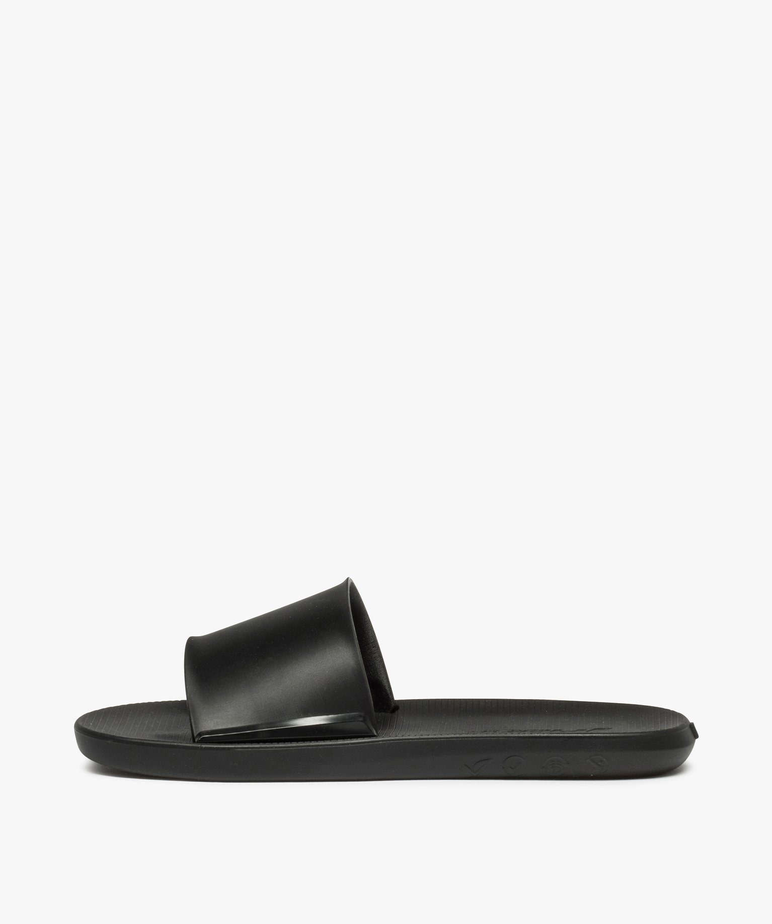 Mules de piscine fille unies logo fluo – Rider noir | GEMO