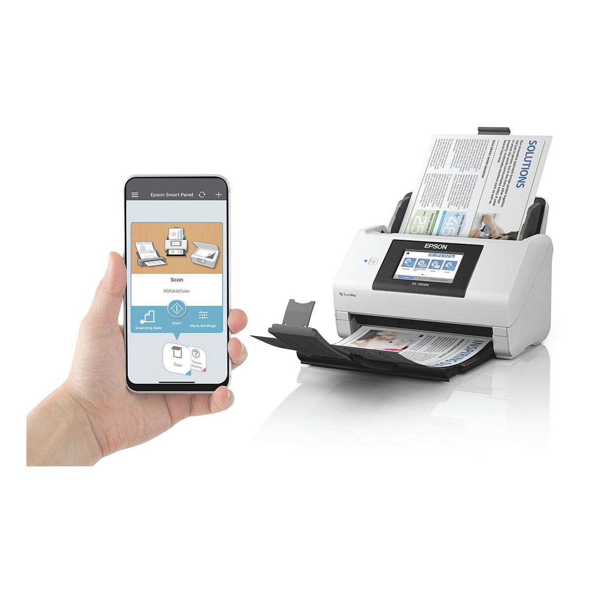 Epson WorkForce DS-790WN Scanner, (45 Seiten/Min. / 90 Bilder/Min., WLAN / LAN)