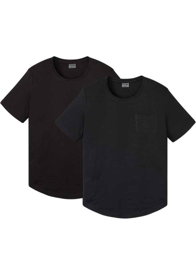 T-Shirt aus Bio Baumwolle mit Brusttasche (2er Pack)