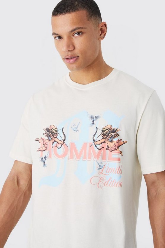 Tall Oversize T-Shirt mit Cupids Love Print