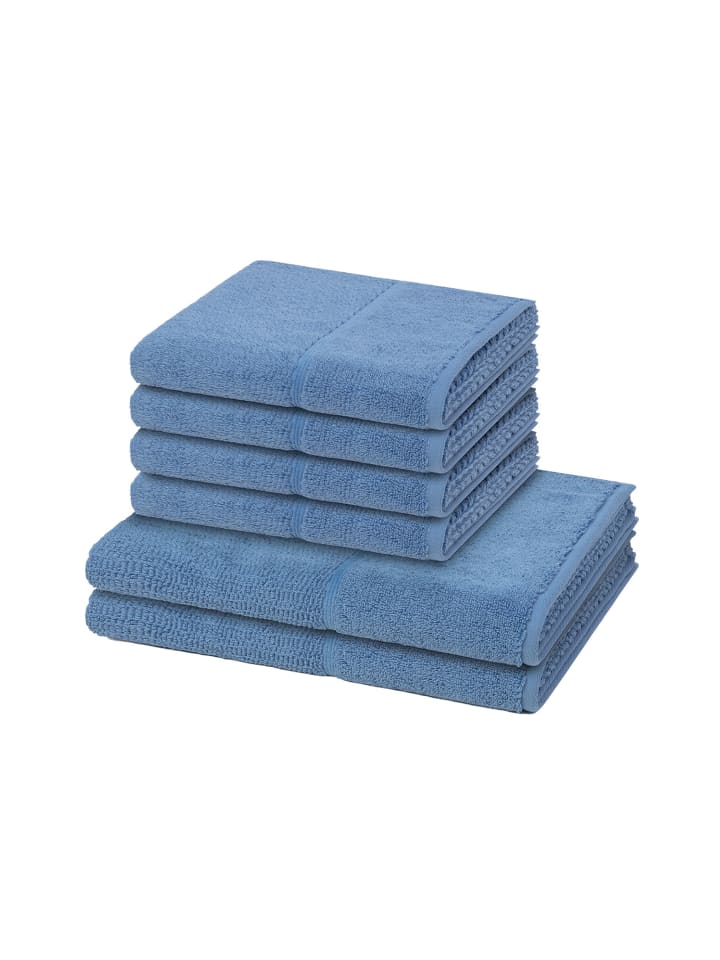 Möve for Frottana 4 X Handtuch 2 X Duschtuch im Set Pearl in Cornflower günstig kaufen 6