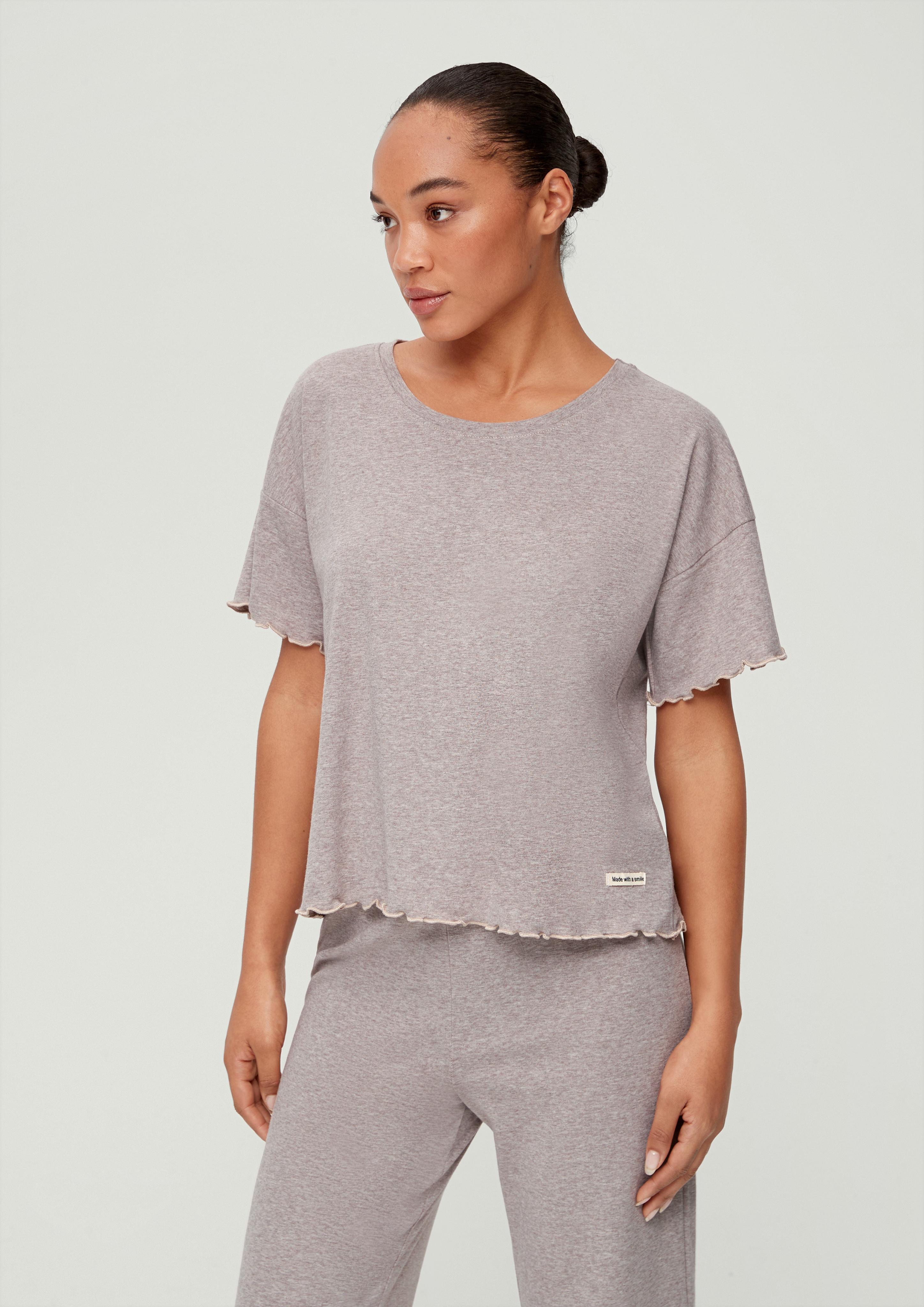 Pyjama-Shirt mit Rollsaum  6008384-8400