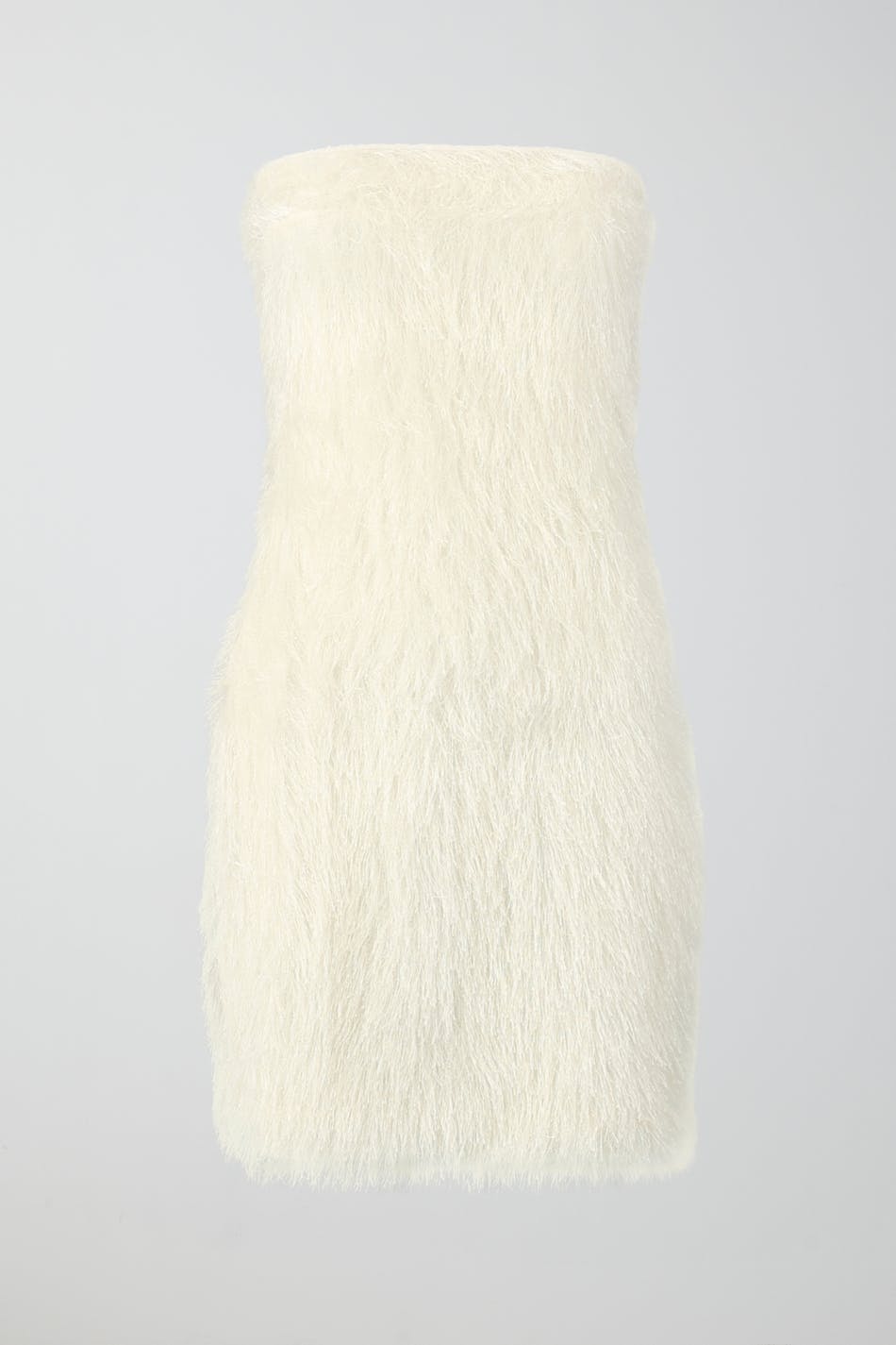 Fluffy mini tube dress