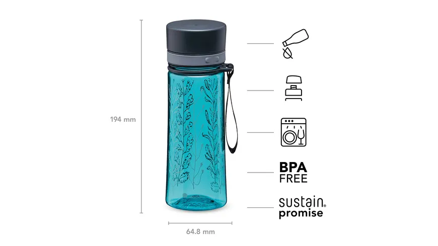 aladdin Trinkflasche AVEO Aqua Blue 0,35l