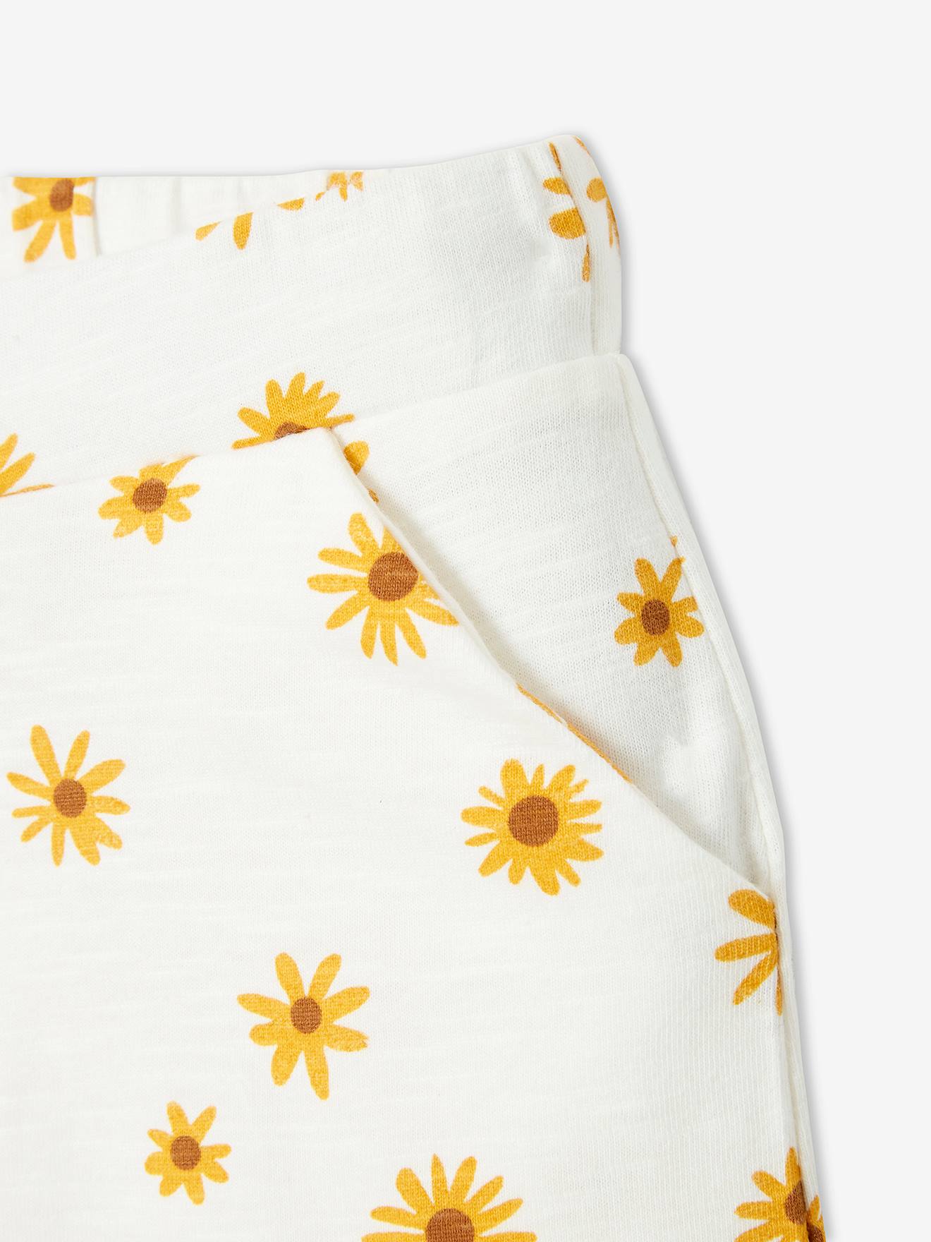 Ensemble T-shirt effet noué et short à volants fille vert d'eau