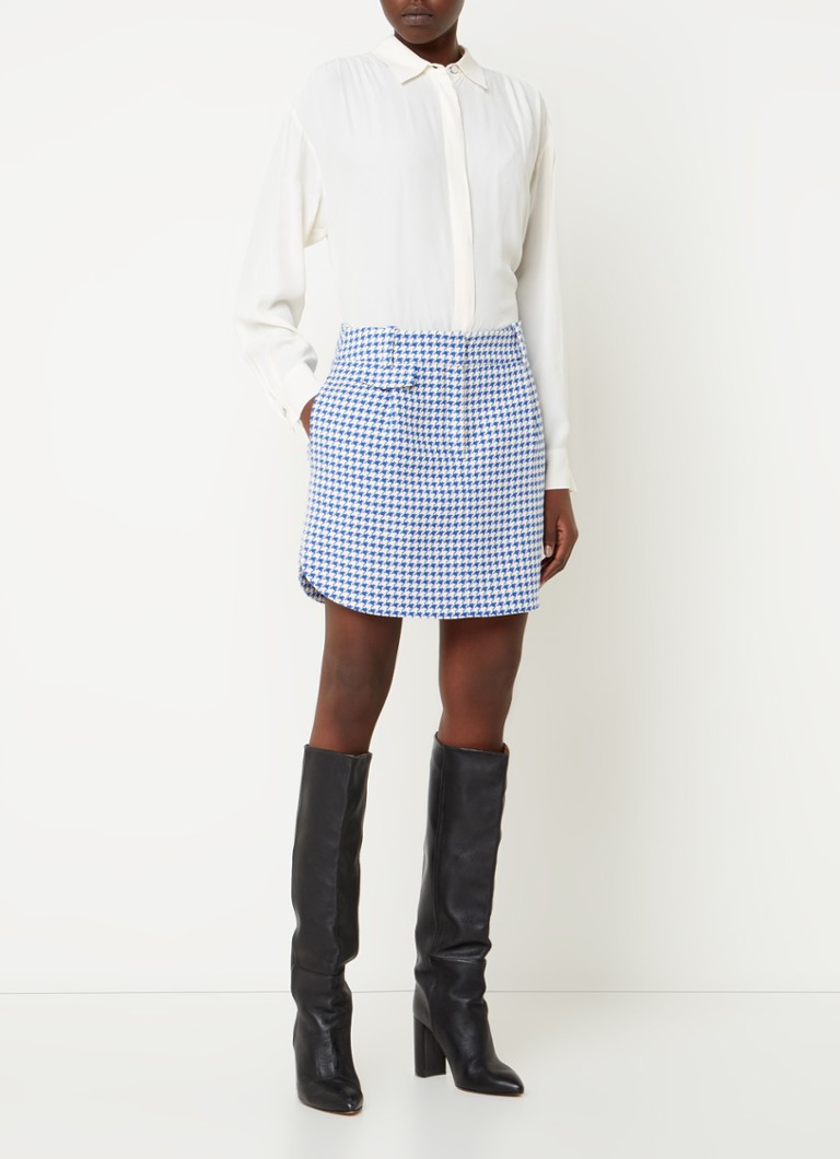 Fusta mini HUGO BOSS Rilana Houndstooth