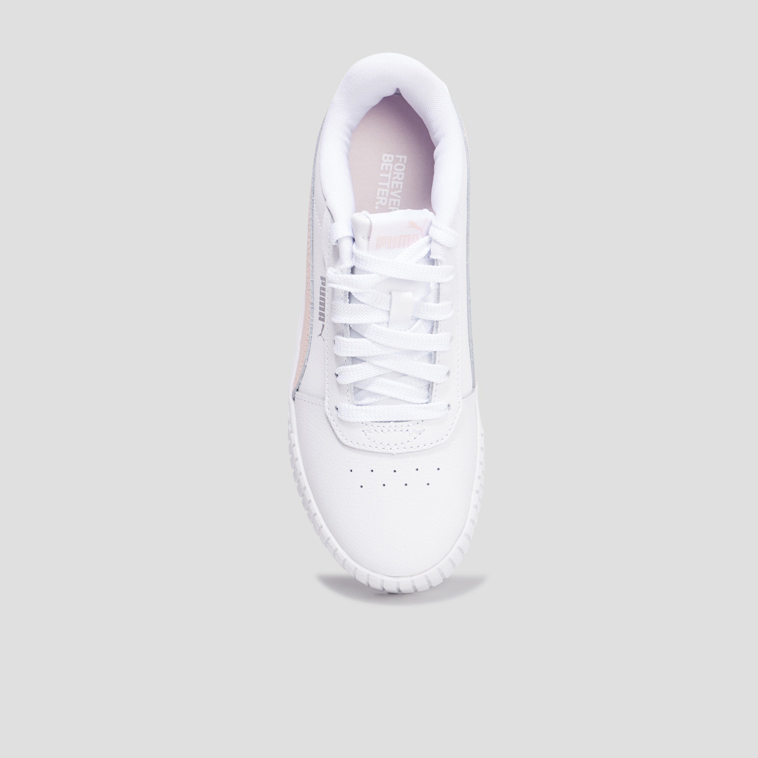 Tennis basses à lacets en cuir Puma blanc fille | La Halle