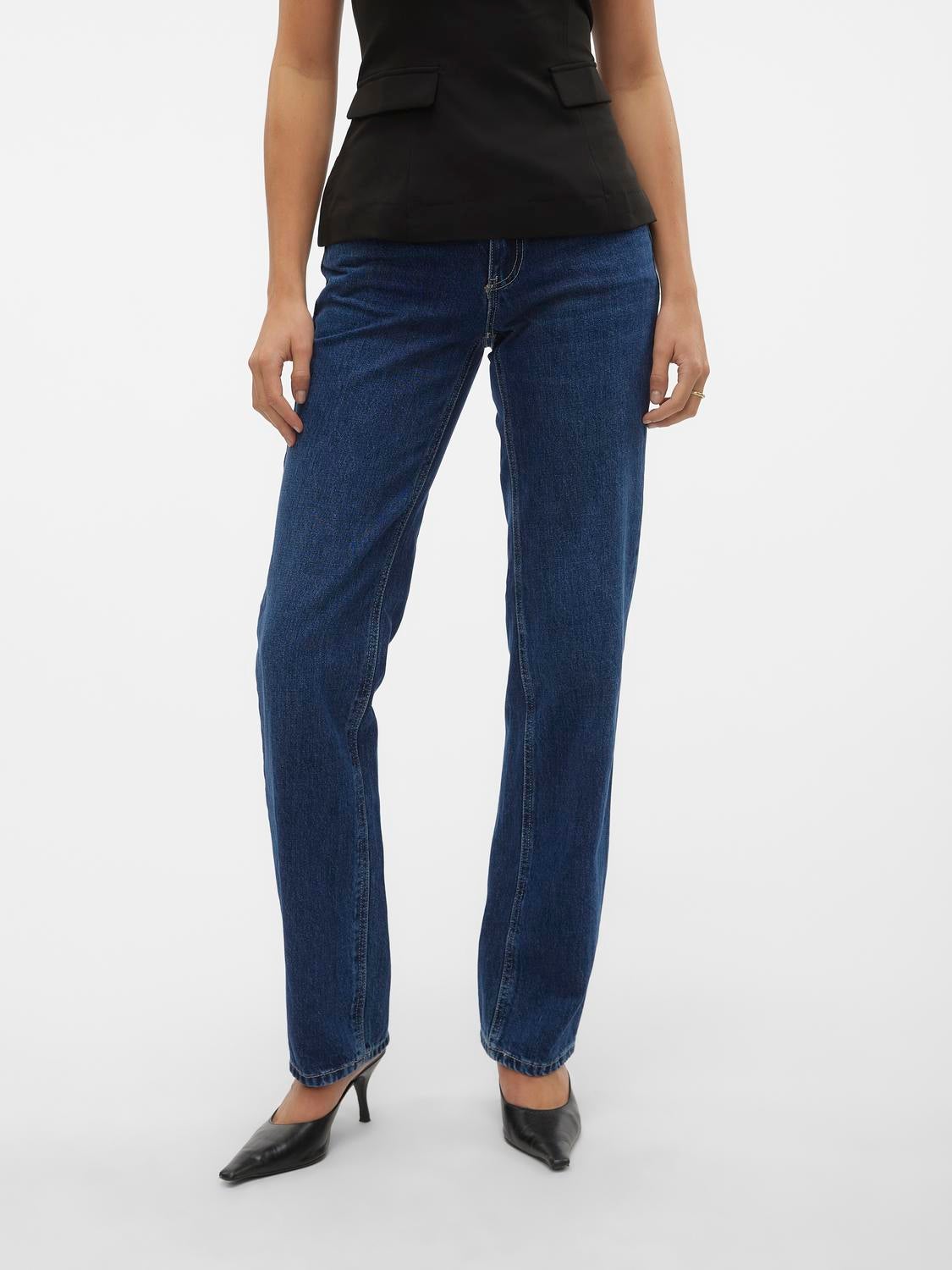 VMPAM Niedrige Taille Gerade geschnitten Jeans