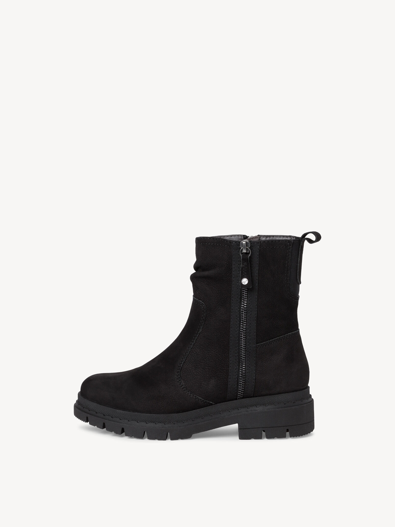 Bottine en cuir - noir
