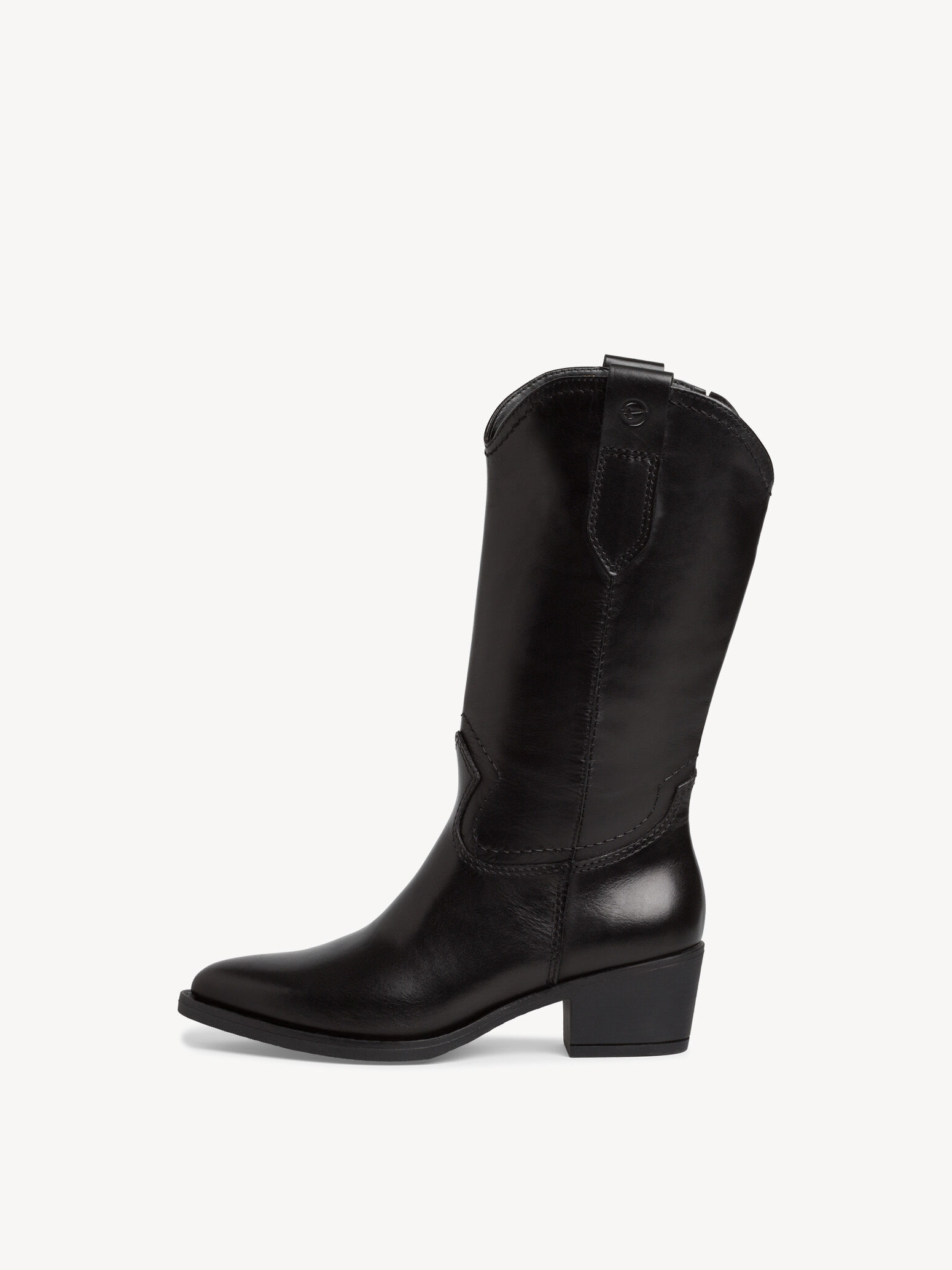 Bottes de cow-boy en cuir - noir