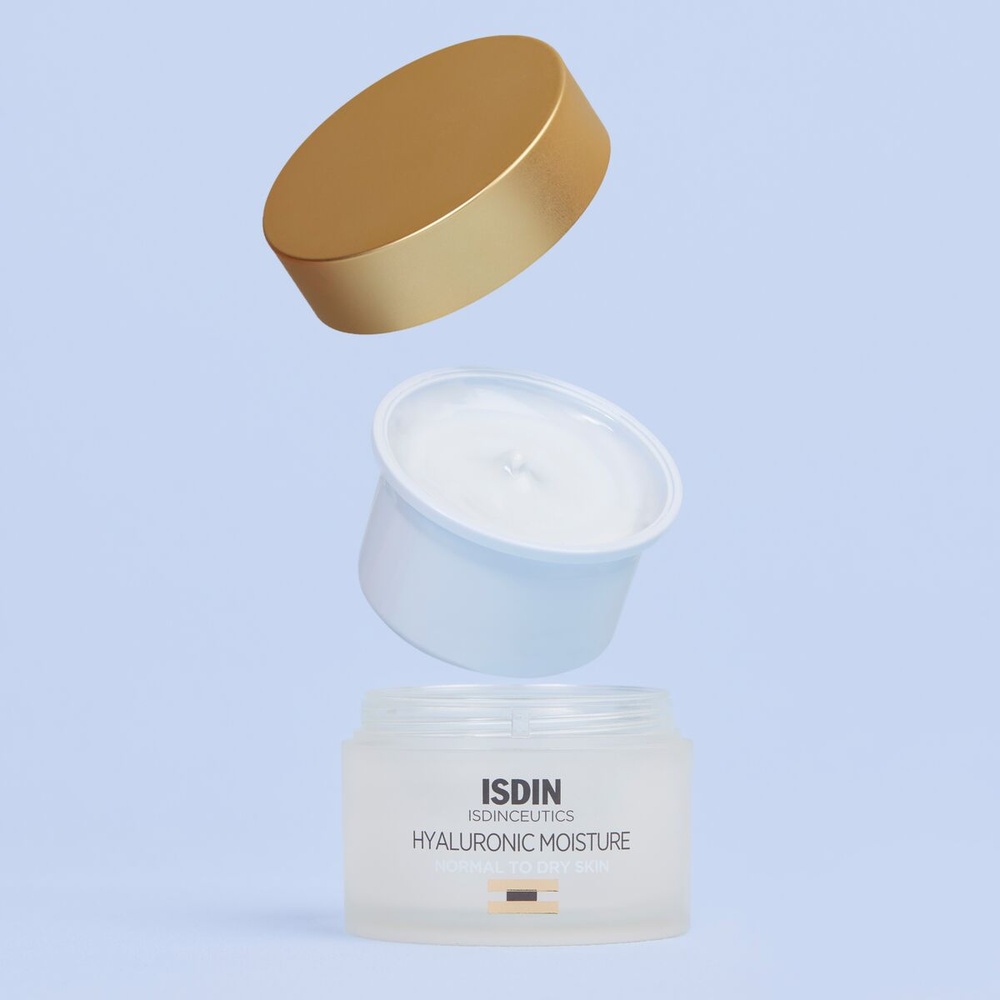 isdin Hyaluronic Moisture Peaux Normales à Sèches Crème de jour hydratante à l'acide hyaluronique Peaux Normales à Sèches
