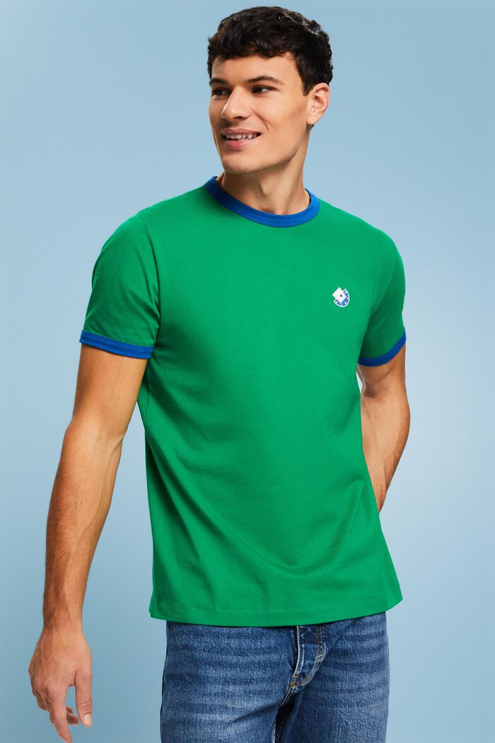 Baumwoll-T-Shirt mit Logo und Rundhalsausschnitt