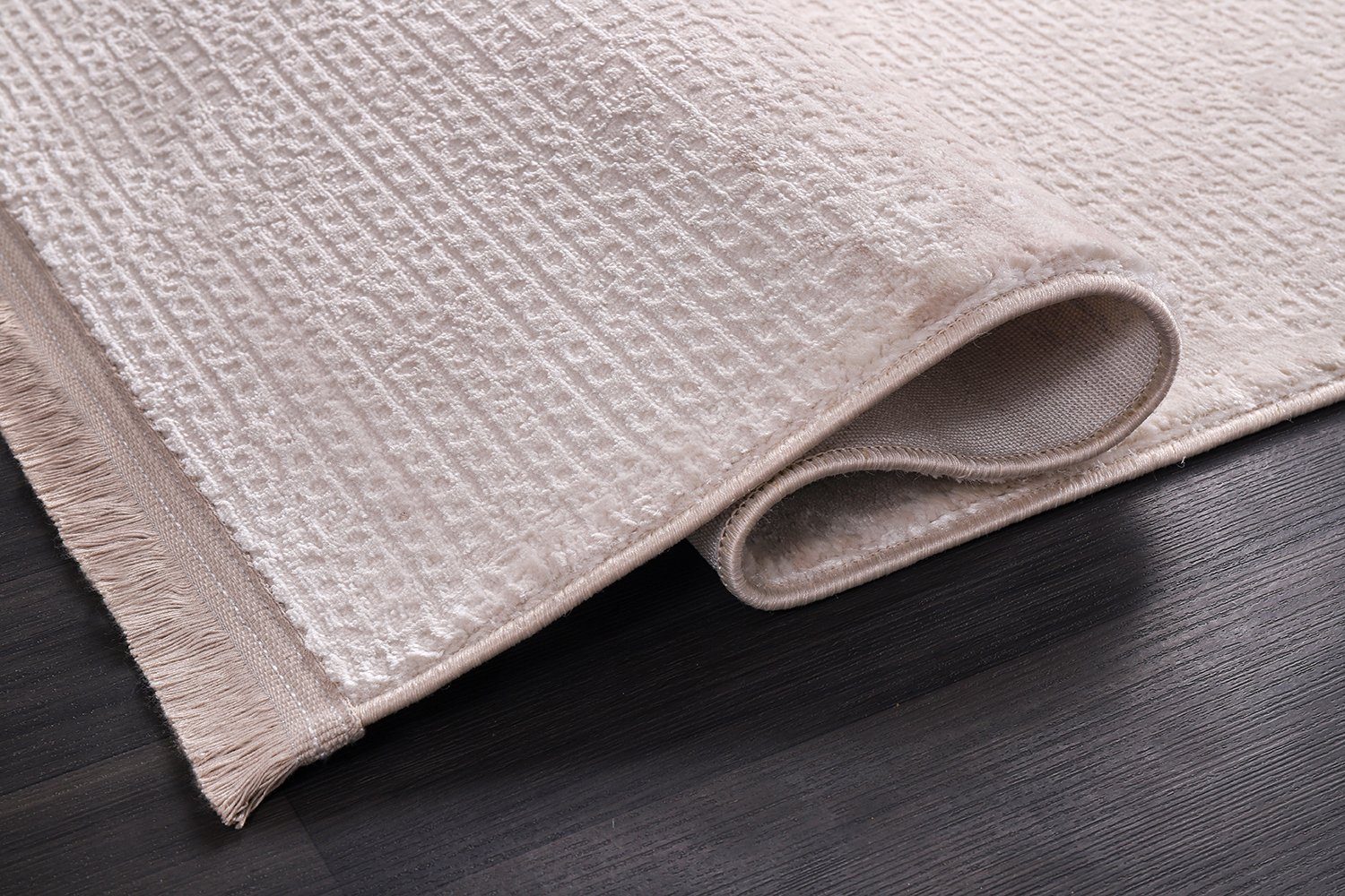 Designteppich Wohnzimmer Designer Teppich Abstrakte Musterung Modern Kurzflor Cream, Carpetilla, Rechtetig, Höhe: 13 mm, Wohnzimmer, Schlafezimmer, kinderzimmeer, Esszimmer, kurzfloor