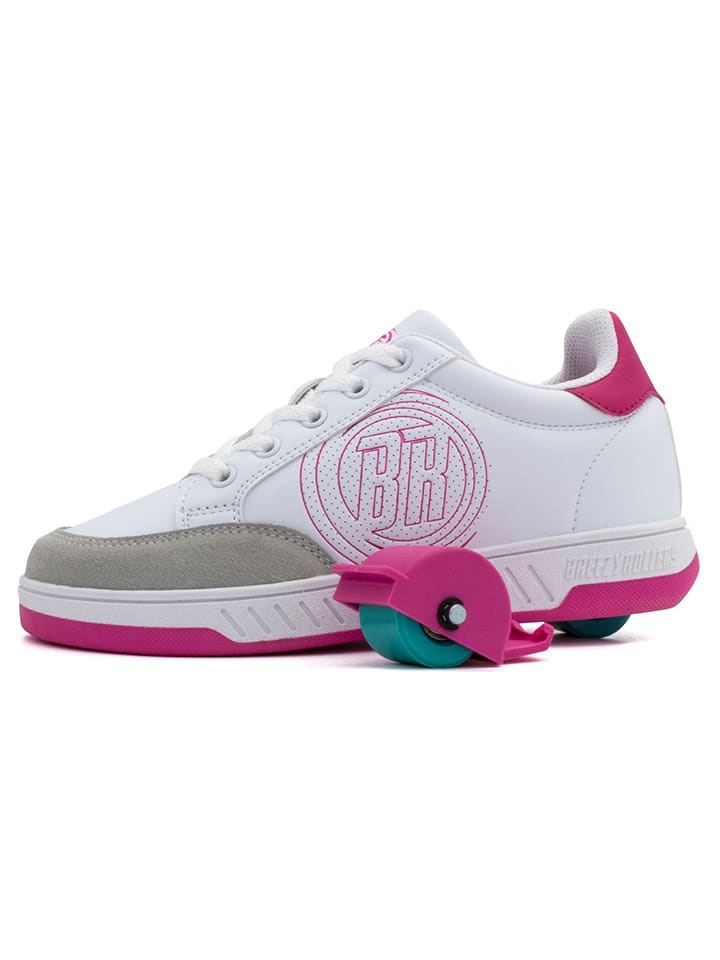 Breezy Rollers Sneakers mit Rollen in Weiß/ Pink günstig kaufen