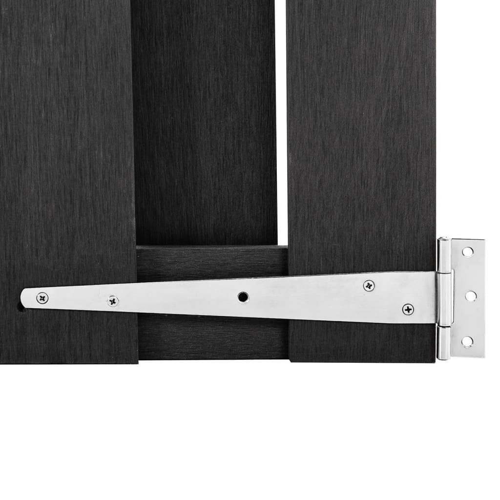 vidaXL Gartentor Gartentor WPC 100x112 cm Grau