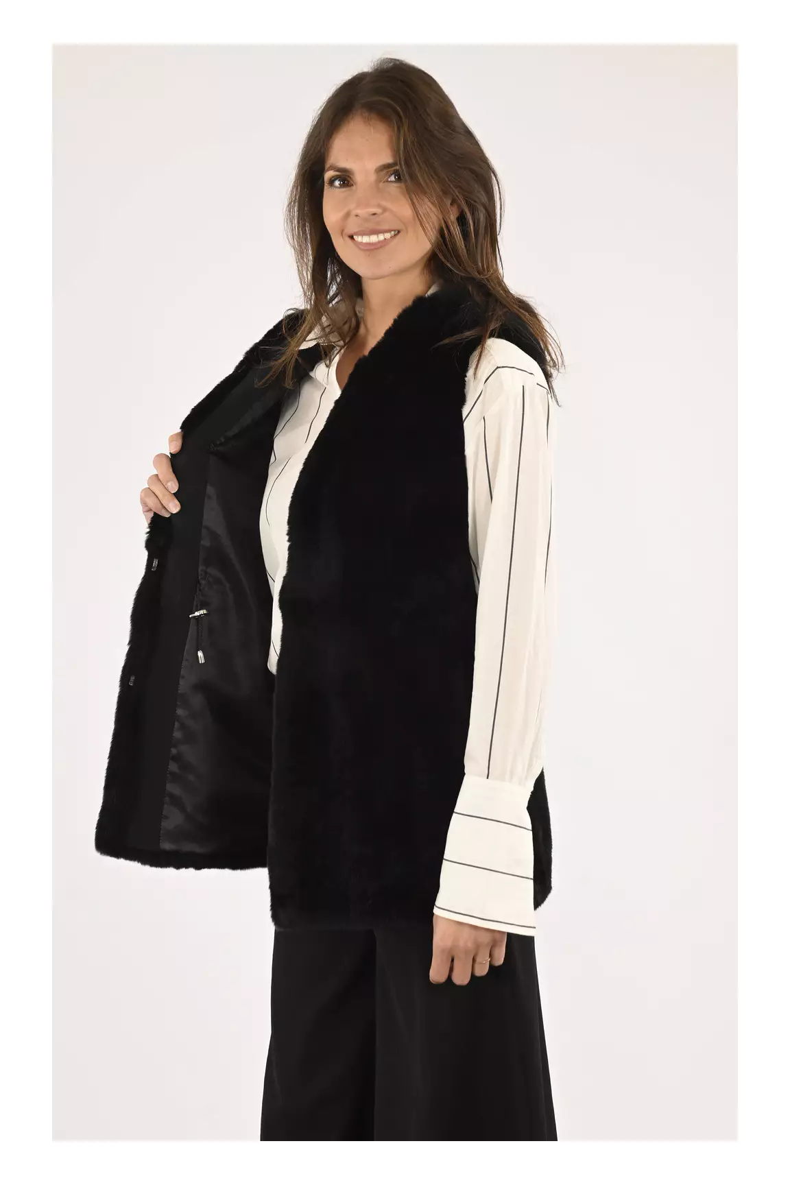 La Canadienne Autres Gilets Femme couleur noir