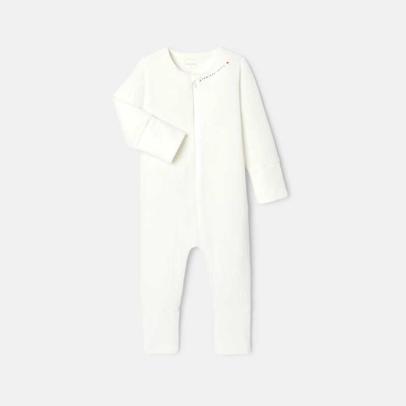 Pyjama sans pied en coton bio blanc naissance Absorba